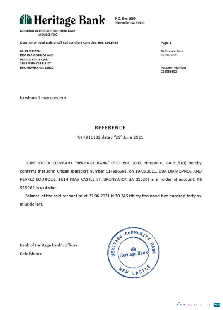 Download USA Heritage Bank reference Photoshop template